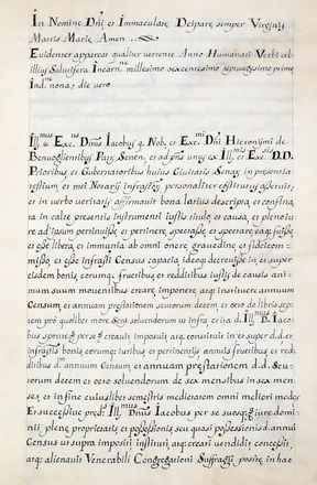Raccolta di 5 contratti fra famiglie nobili senesi.  - Asta Grafica & Libri - Libreria Antiquaria Gonnelli - Casa d'Aste - Gonnelli Casa d'Aste