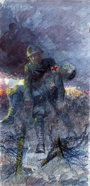  Salvatore Marchesi  (Parma, 1852 - Parma, 1926) : Lotto di 3 acquerelli con soggetti di guerra.  - Auction Graphics & Books - Libreria Antiquaria Gonnelli - Casa d'Aste - Gonnelli Casa d'Aste