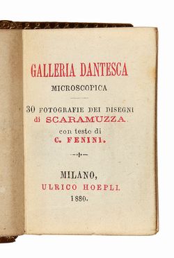  Fenini Cesare : Galleria dantesca microscopica. 30 fotografie dei disegni di Scaramuzza. Letteratura italiana, Dantesca, Figurato  Dante Alighieri, Francesco Scaramuzza  - Auction Graphics & Books - Libreria Antiquaria Gonnelli - Casa d'Aste - Gonnelli Casa d'Aste