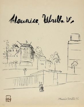  Maurice Utrillo  (Parigi, 1883 - 1955) : Moulin de la galette.  Suzanne Valadon  (Bessines-sur-Gartempe, 1865 - Parigi, 1938)  - Asta Grafica & Libri - Libreria Antiquaria Gonnelli - Casa d'Aste - Gonnelli Casa d'Aste