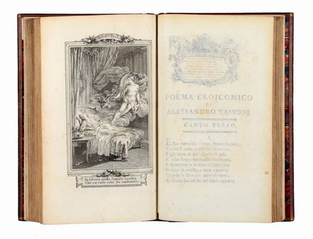  Tassoni Alessandro : La secchia rapita. Poema eroicomico. Tomo Primo (-secondo). Letteratura italiana, Figurato, Letteratura, Collezionismo e Bibliografia  Hubert Francois Gravelot, Jacques Le Roy  (1739), Jean François Rousseau, Jacques Jean Pasquier, Lodovico Antonio Muratori  - Auction Graphics & Books - Libreria Antiquaria Gonnelli - Casa d'Aste - Gonnelli Casa d'Aste