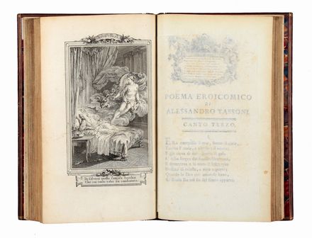  Tassoni Alessandro : La secchia rapita. Poema eroicomico. Tomo Primo (-secondo). Letteratura italiana, Figurato, Letteratura, Collezionismo e Bibliografia  Hubert Francois Gravelot, Jacques Le Roy  (1739), Jean Franois Rousseau, Jacques Jean Pasquier, Lodovico Antonio Muratori  - Auction Graphics & Books - Libreria Antiquaria Gonnelli - Casa d'Aste - Gonnelli Casa d'Aste