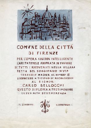  Pietro Parigi  (Calenzano, 1892 - Firenze, 1990) : Raccolta di oltre 100 disegni, stampe e bozzetti.  - Asta Grafica & Libri - Libreria Antiquaria Gonnelli - Casa d'Aste - Gonnelli Casa d'Aste