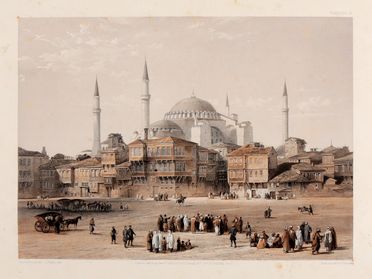  Fossati Gaspard : Aya Sofia, Constantinople, as recently restored by order of H. M. the Sultan Abdul Medjid. From the original drawings by Gaspard Fossati lithographed by Lovis Haghe. Geografia e viaggi, Architettura, Religione, Figurato, Collezionismo e Bibliografia  Louis Haghe  - Auction Graphics & Books - Libreria Antiquaria Gonnelli - Casa d'Aste - Gonnelli Casa d'Aste