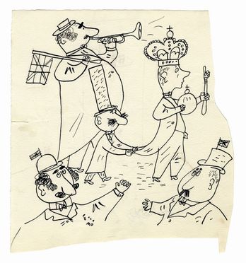  Giaci [pseud. di Giacinto Mondaini]  (Milano, 1903 - 1979) : Lotto composto di 10 disegni caricaturali.  - Asta Grafica & Libri - Libreria Antiquaria Gonnelli - Casa d'Aste - Gonnelli Casa d'Aste