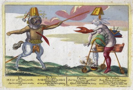  Albrecht Schmidt  (Ulm, 1667 - Augsburg, 1744) [excudit] : Septem peccata mortalia / Die sieben Todsünden.  - Auction Graphics & Books - Libreria Antiquaria Gonnelli - Casa d'Aste - Gonnelli Casa d'Aste
