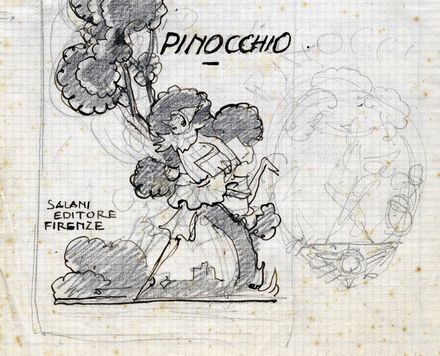  Maria Augusta Cavalieri  (Firenze, 1900 - Pelago, 1982) : Lotto di 5 illustrazioni per Pinocchio.  - Auction Graphics & Books - Libreria Antiquaria Gonnelli - Casa d'Aste - Gonnelli Casa d'Aste