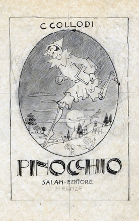  Maria Augusta Cavalieri  (Firenze, 1900 - Pelago, 1982) : Lotto di 5 illustrazioni per Pinocchio.  - Asta Grafica & Libri - Libreria Antiquaria Gonnelli - Casa d'Aste - Gonnelli Casa d'Aste