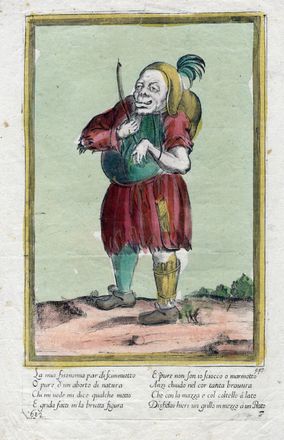  Anonimo del XVIII secolo : Cinque personaggi caricaturali.  - Asta Grafica & Libri - Libreria Antiquaria Gonnelli - Casa d'Aste - Gonnelli Casa d'Aste