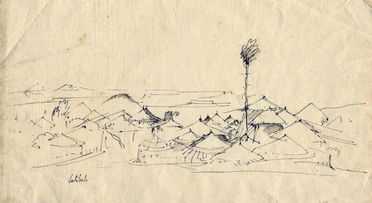  Lino Bianchi Barriviera  (Montebelluna, 1906 - Acilia, 1985) : Lotto composto di 2 disegni.  - Asta Grafica & Libri - Libreria Antiquaria Gonnelli - Casa d'Aste - Gonnelli Casa d'Aste