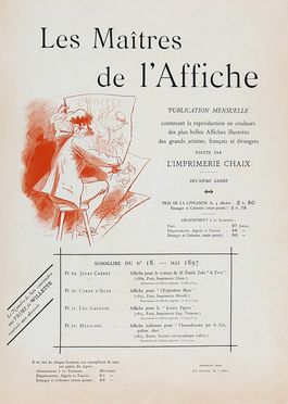  Giovanni Maria Mataloni  (Roma, 1869 - Roma, 1944) : Les Matres de l'affiche, n. 18, maggio 1897.  Jules Cheret  (Parigi, 1836 - Nizza, 1933)  - Asta Grafica & Libri - Libreria Antiquaria Gonnelli - Casa d'Aste - Gonnelli Casa d'Aste