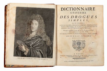  Lemery Nicolas : Dictionnaire universel des drogues simples...  - Asta Grafica & Libri - Libreria Antiquaria Gonnelli - Casa d'Aste - Gonnelli Casa d'Aste