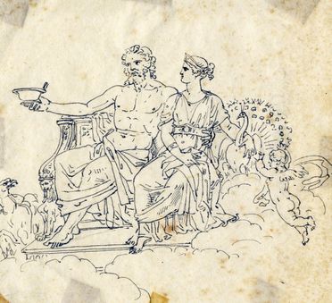  Giuseppe Cammarano  (Sciacca, 1766 - Napoli, 1850) : Lotto di 4 disegni neoclassici.  - Asta Grafica & Libri - Libreria Antiquaria Gonnelli - Casa d'Aste - Gonnelli Casa d'Aste
