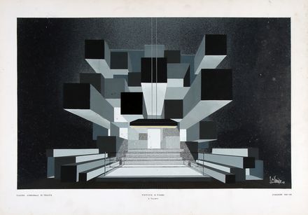  Tito Varisco  (Milano, 1915 - Milano, 1998) : Due scenografie teatrali.  - Asta Grafica & Libri - Libreria Antiquaria Gonnelli - Casa d'Aste - Gonnelli Casa d'Aste