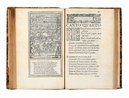  Valvason Erasmo (da) : Della caccia poema [...] con gli argomenti a ciascun canto del Sig. Gio. Domenico de gli Alessandri. Caccia e pesca, Feste - Folklore - Giochi - Sport  Giovanni Domenico Alessandri  - Auction Graphics & Books - Libreria Antiquaria Gonnelli - Casa d'Aste - Gonnelli Casa d'Aste