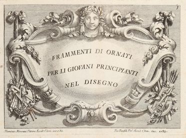  Panfili Pio : Frammenti di ornati per li giovani principianti nel disegno.  Flaminio Innocenzo Minozzi  (Bologna, 1735 - 1817)  - Asta Grafica & Libri - Libreria Antiquaria Gonnelli - Casa d'Aste - Gonnelli Casa d'Aste