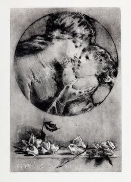  Luigi Conconi  (Milano, 1852 - 1917) : Amor materno.  - Auction Graphics & Books - Libreria Antiquaria Gonnelli - Casa d'Aste - Gonnelli Casa d'Aste