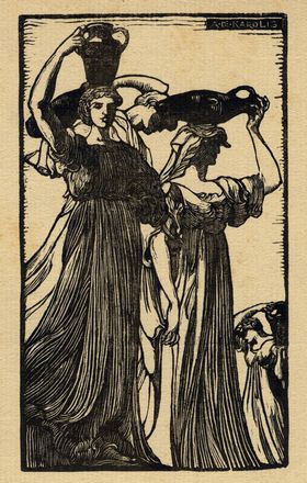  Adolfo De Carolis  (Montefiore dell'Aso, 1874 - Roma, 1928) : Maternità.  - Asta Grafica & Libri - Libreria Antiquaria Gonnelli - Casa d'Aste - Gonnelli Casa d'Aste