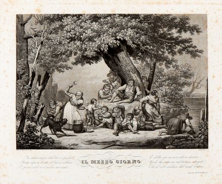  Luigi Rados  (Parma, 1773 - Milano, 1840) : Le quattro parti del giorno.  - Asta Grafica & Libri - Libreria Antiquaria Gonnelli - Casa d'Aste - Gonnelli Casa d'Aste