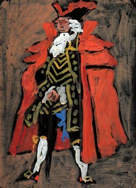  Gianni Vagnetti  (Firenze, 1897 - 1956) : Personaggio in costume teatrale.  - Asta Grafica & Libri - Libreria Antiquaria Gonnelli - Casa d'Aste - Gonnelli Casa d'Aste