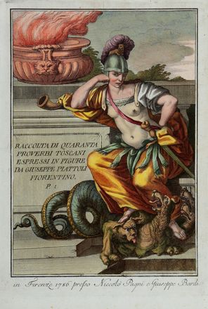  Lasinio Carlo : Raccolta di 40 proverbi toscani espressi in figure da Giuseppe Piattoli fiorentino. P.1. Feste - Folklore - Giochi - Sport  Giuseppe Piattoli  - Auction Graphics & Books - Libreria Antiquaria Gonnelli - Casa d'Aste - Gonnelli Casa d'Aste