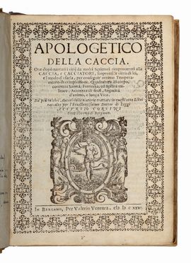  Corsini Accursio : Apologetico della caccia...  - Asta Grafica & Libri - Libreria Antiquaria Gonnelli - Casa d'Aste - Gonnelli Casa d'Aste