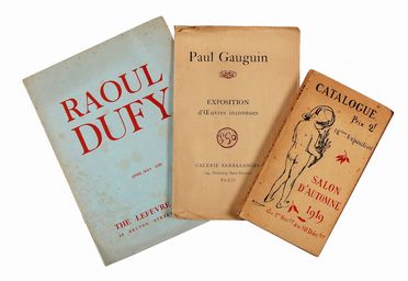  Gauguin Paul : 3 Cataloghi d'Arte francese.  Raoul Dufy  (Le Havre, 1877 - Forcalquier, 1953)  - Asta Grafica & Libri - Libreria Antiquaria Gonnelli - Casa d'Aste - Gonnelli Casa d'Aste