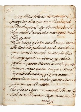 Resoconto di casi curiosi e criminali avvenuti a Firenze fra il 1709 e il 1722.  - Asta Grafica & Libri - Libreria Antiquaria Gonnelli - Casa d'Aste - Gonnelli Casa d'Aste
