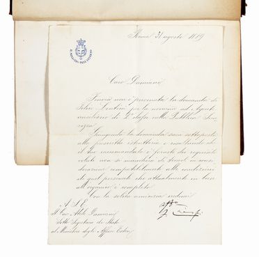  Crispi Francesco : Lettera manoscritta con firma autografa inserita nella pubblicazione Scritti e discorsi politici di Francesco Crispi (1849 ? 1890).  - Asta Grafica & Libri - Libreria Antiquaria Gonnelli - Casa d'Aste - Gonnelli Casa d'Aste
