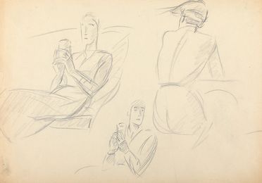  Marcello Dudovich  (Trieste, 1878 - Milano, 1962) : Lotto composto di 6 disegni.  - Asta Grafica & Libri - Libreria Antiquaria Gonnelli - Casa d'Aste - Gonnelli Casa d'Aste
