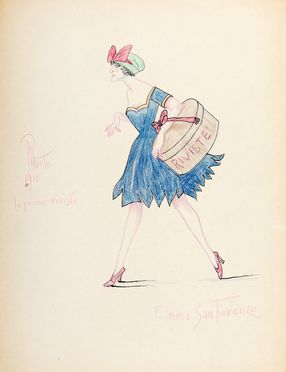  Pitueto [pseud. di Francesco Bozzo] : Lotto composto di 5 disegni.  - Asta Grafica & Libri - Libreria Antiquaria Gonnelli - Casa d'Aste - Gonnelli Casa d'Aste