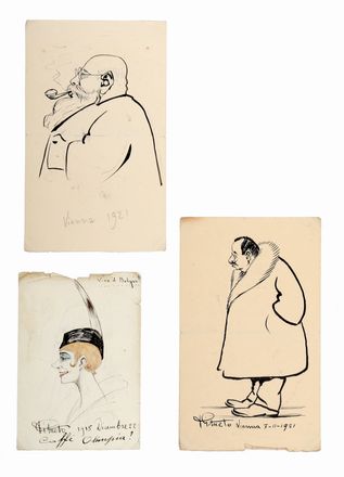  Pitueto [pseud. di Francesco Bozzo] : Lotto composto di 5 disegni.  - Asta Grafica & Libri - Libreria Antiquaria Gonnelli - Casa d'Aste - Gonnelli Casa d'Aste