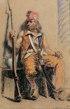  Giovanni Costetti  (Reggio Emilia, 1874 - Settignano, 1949) : Lotto composto di due personaggi maschili in costume da sanculotti.  - Auction Graphics & Books - Libreria Antiquaria Gonnelli - Casa d'Aste - Gonnelli Casa d'Aste