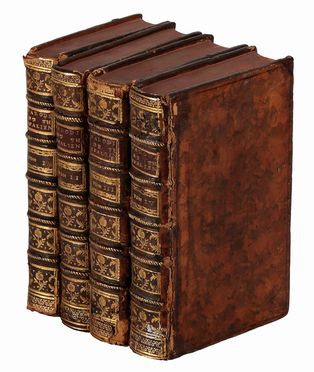  Riccoboni Luigi  Ludovico : Les Parodies du Nouveau Théatre italien, ou recueil des parodies répresentées sur le Théatre de l'Hotel de Bourgogne... Tome Premier (-Quatrieme).  Jean-Baptiste Scotin  (Paris, 1678), Charles Grégoire Mathey  - Asta Grafica & Libri - Libreria Antiquaria Gonnelli - Casa d'Aste - Gonnelli Casa d'Aste