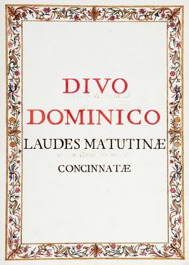 Divo Dominico Laudes matutinae Concinnate. Antifonario, Religione, Religione  - Auction Graphics & Books - Libreria Antiquaria Gonnelli - Casa d'Aste - Gonnelli Casa d'Aste