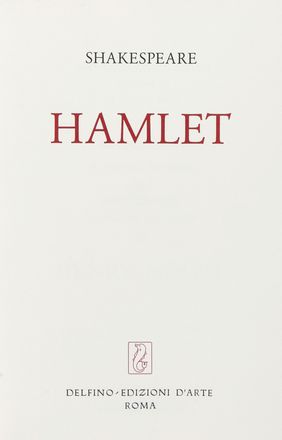  Shakespeare William : Hamlet.  Henry Moore  (Castleford, 1898 - Much Hadham, 1986)  - Asta Grafica & Libri - Libreria Antiquaria Gonnelli - Casa d'Aste - Gonnelli Casa d'Aste