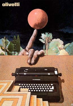 Milton Glaser  (New York, 1929) : Olivetti.  Jeanne Grignani  (Melitopol, 1915)  - Asta Grafica & Libri - Libreria Antiquaria Gonnelli - Casa d'Aste - Gonnelli Casa d'Aste