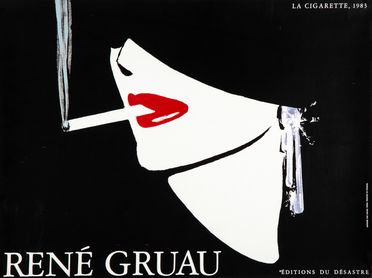  Ren Gruau  (Rimini, 1909 - Roma, 2004) : La cigarette.  - Auction Graphics & Books - Libreria Antiquaria Gonnelli - Casa d'Aste - Gonnelli Casa d'Aste