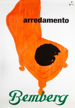  Ren Gruau  (Rimini, 1909 - Roma, 2004) : Lotto di 3 manifesti pubblicitari per Bemberg.  - Auction Graphics & Books - Libreria Antiquaria Gonnelli - Casa d'Aste - Gonnelli Casa d'Aste