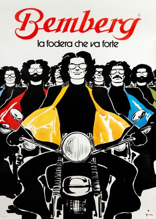  Ren Gruau  (Rimini, 1909 - Roma, 2004) : Lotto di 3 manifesti pubblicitari per Bemberg.  - Auction Graphics & Books - Libreria Antiquaria Gonnelli - Casa d'Aste - Gonnelli Casa d'Aste