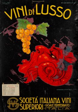  Plinio Codognato  (Verona, 1878 - Milano, 1940) [e altri] : Lotto composto di 4 manifesti pubblicitari sul vino.  Milo Manara  (Luson, 1945), Patrick Arlet  - Auction Graphics & Books - Libreria Antiquaria Gonnelli - Casa d'Aste - Gonnelli Casa d'Aste