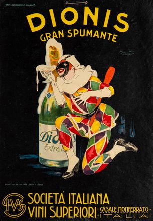  Plinio Codognato  (Verona, 1878 - Milano, 1940) [e altri] : Lotto composto di 4 manifesti pubblicitari sul vino.  Milo Manara  (Luson, 1945), Patrick Arlet  - Asta Grafica & Libri - Libreria Antiquaria Gonnelli - Casa d'Aste - Gonnelli Casa d'Aste