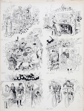  Sahib [pseud. di Lesage Louis-Ernest]  (Parigi, 1847 - 1919) : Lotto di 3 disegni per la rivista La Vie Parisienne.  - Asta Grafica & Libri - Libreria Antiquaria Gonnelli - Casa d'Aste - Gonnelli Casa d'Aste