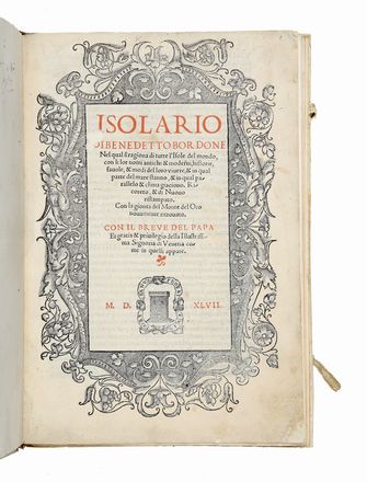  Bordone Benedetto : Isolario [...] Nel qual si ragiona di tutte l'isole del mondo... Atlanti, Geografia e viaggi, Geografia e viaggi  - Auction Graphics & Books - Libreria Antiquaria Gonnelli - Casa d'Aste - Gonnelli Casa d'Aste