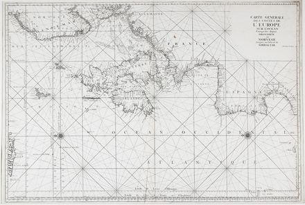  Jaillot Hubert : Carte generale des costes de l'Europe sur l'Ocean comprises depuis Dronthem en Norvege jusques au Détroit de Gibraltar.  Herman Van Loon, John Thomson  (Scozia,, 1777 - 1837)  - Asta Grafica & Libri - Libreria Antiquaria Gonnelli - Casa d'Aste - Gonnelli Casa d'Aste