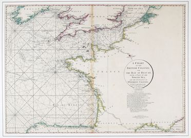  La Rochette Louis Stanislas d'Arcy (de) : A chart of the British Channel and the Bay of Biscay with a Part of North Sea... Cartografia, Nautica, Geografia e viaggi, Geografia e viaggi  - Auction Graphics & Books - Libreria Antiquaria Gonnelli - Casa d'Aste - Gonnelli Casa d'Aste