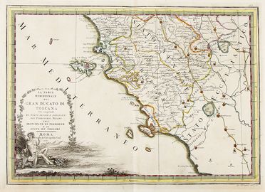  Cassini Giovanni Maria : La parte settentrionale del Granducato di Toscana. La Parte meridionale del Granducato di Toscana. Cartografia, Geografia e viaggi  - Auction Graphics & Books - Libreria Antiquaria Gonnelli - Casa d'Aste - Gonnelli Casa d'Aste