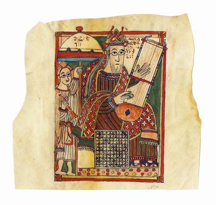 Arte copto etiope fine XIX - prima metà XX secolo : San Giorgio uccide il drago / Re David suona la begena.  - Asta Grafica & Libri - Libreria Antiquaria Gonnelli - Casa d'Aste - Gonnelli Casa d'Aste
