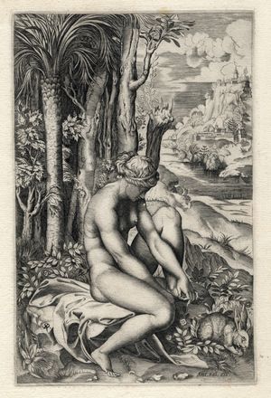  Marco Dente  (Ravenna (?),,  - Roma,, 1527) : Venere spinaria.  - Auction Graphics & Books - Libreria Antiquaria Gonnelli - Casa d'Aste - Gonnelli Casa d'Aste