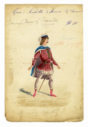  Anonimo del XX secolo : Lotto composto di 46 bozzetti per Giulietta e Romeo di Charles Gounod.  William Shakespeare, Charles Gounod  - Asta Grafica & Libri - Libreria Antiquaria Gonnelli - Casa d'Aste - Gonnelli Casa d'Aste